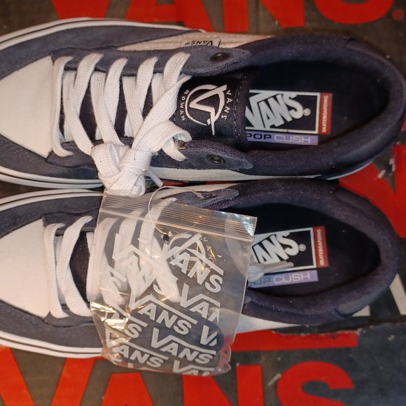 Vans Men\'s 8/Women\'s 9.5 Rowan Zorilla Dark Navy White Suede Canvas VN0A5JICCZP main image 5